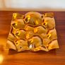 Copper Chrome Mouth-blown Glass Decorative Tray Fruit Bowl Image 3