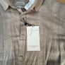 Ike Behar Beige Linen Blend Button Down Shirt - Sz L - BNWT Image 3