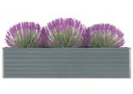 Raised Garden Bed 320x40x77 cm Galvanised Steel Grey