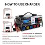 Smart Car Battery Charger  Automatic Pulse Repair with LCD Display Image 2