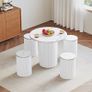 Round Dining Table Pedestal Set Image 9