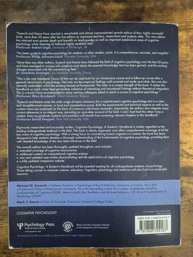 Cognitive Psychology: A Student's Handbook - 7th Edition