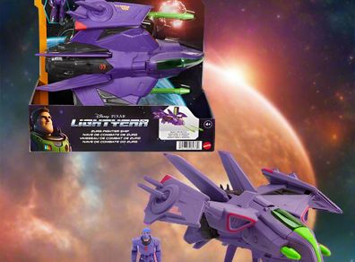 Disney Pixar Lightyear Hyperspeed Series Zurg Fighter Ship and Zurg