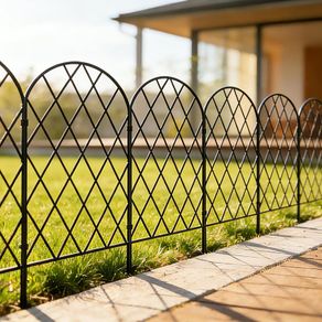 Metal Garden Fence 61cm H x 33cm W (25 Panels, Total Length 8.2m)