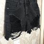 Black Denim Shorts Size 12 Image 2