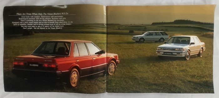 Vintage 1985 Nissan Bluebird Sales Brochure. Rare Automobilia
