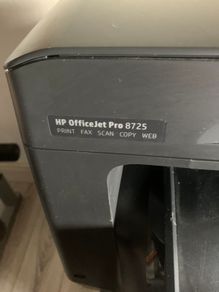 HP Printer and 2 Drawer File Cabinet.