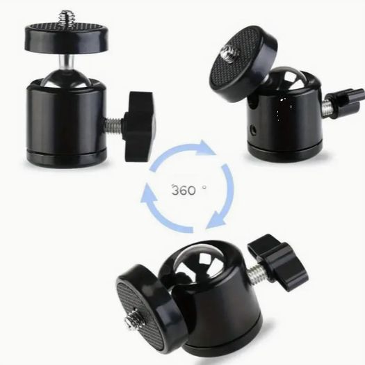 1/4 Ball Head Screw Tripod Mount - 360 Rotating Mount Base Adapter -61211