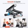 Mini Stepper for Exercise at Home, Stair Step Workout Machine with Resistance Band and Over 135KG Weight Capacity, Optional Twist Motion and Free SunnyFit App Connection Image 6