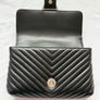 Pinko Love Bag Black Chevron Leather Shoulder Bag Original + Dust Bag Image 7