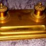 Early Victorian Brass Inkstand Image 2