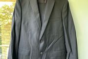 Calvin Klein Mens 100 Wool Suit Jacket Size 52R Black Excellent Condition