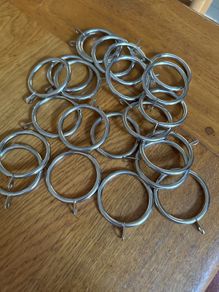 Metal Pole Rings silver x 22