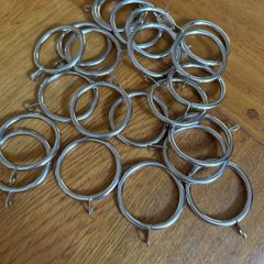 Metal Pole Rings silver x 22