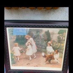 Mahogany Framed picture. love at first sight