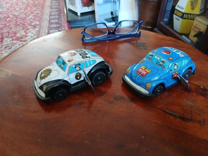Vintage Made in Korea tin cars