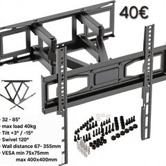 Tv Wall Mount Bracket Tilt Swivel Full Motion 32-85"