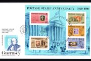 1993 Guernsey 150th Anniversary of the Penny Black Commemorative Stamps Miniature Sheet Official First Day Cover (FDC)