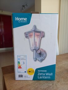 2 x Outside chrome wall lanterns