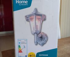 2 x Outside chrome wall lanterns