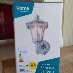 2 x Outside chrome wall lanterns