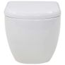 Wall-Hung Toilet Ceramic White Image 6