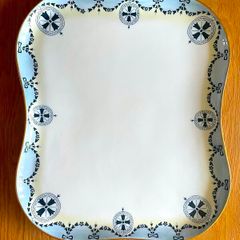 Antique Porcelain Large Rectangular Platter
