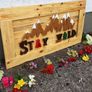NEW Rustic STAY WILD Wood Art Wall Sign Image 6