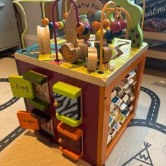B. toys Zany Zoo Wooden Activity Cube Assortment