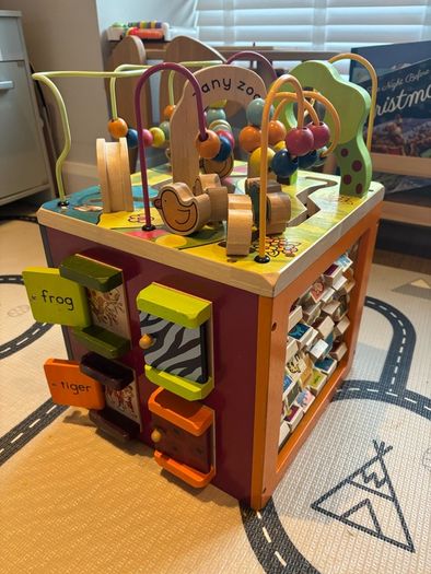 B. toys Zany Zoo Wooden Activity Cube Assortment