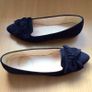 Gabor Ladies Navy blue Suede leather Bow front Flats size 6.5 Image 5