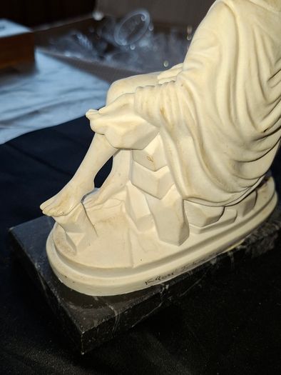 Beautiful Old Statue of Our Lady of Pieta with Christ in her arms, crafted in Italy and mounted on a Marble Base. The sculpture has fine detailing throughout, Ideal for Home or Stage Movie Props Postage Available or Collection