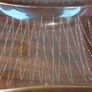 Vintage Retro Mid Century Modern Atomic Design Chance Brothers Fiestaware Three Section Rectangular Serving Plate Plus Two Small Rectangular Dishes with Gilt Edging in the Very Rare Night Sky Pattern from 1957 Image 5