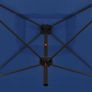 Double Parasol with Steel Pole 250x250 cm Azure Blue Image 4