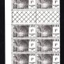 1966 Ireland Ballintubber Abbey Commemorative Stamps Block of 16 with Gutter Pairs Mint Never Hinged (MNH) Image 2