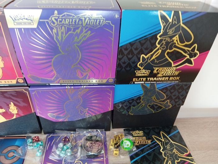 Collection Of Pokemon Card Boxes No Cards Scarlet Violet Obsidian Flames Etc