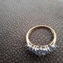 Vintage Gold Ring with Blue Atones Image 5