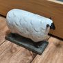 Sheep / Lamb Ornament Folk Art Sculptured Rustic Image 3