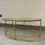 Gold coffee table with Glass Top Image 6