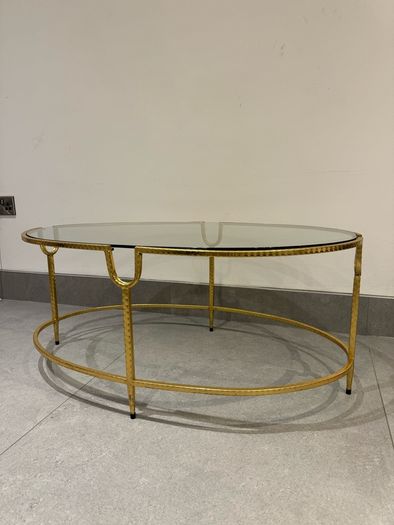 Gold coffee table with Glass Top