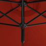 Double Parasol with Steel Pole Terracotta 600 cm Image 3