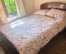 vintage bed ....double ...mattress not included but there is a base available