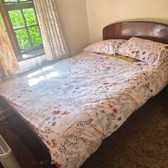 vintage bed ....double ...mattress not included but there is a base available