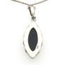 Vintage 925 Sterling Silver & Natural Dark Green Amber Necklace Image 4