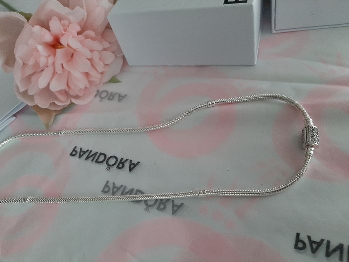 New pandora necklace with sparkling cubic zirconia clasp