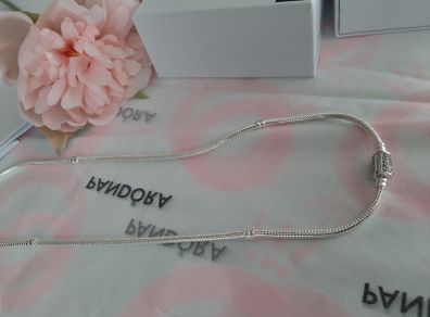 New pandora necklace with sparkling cubic zirconia clasp