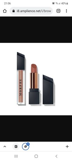 MORPHE Out & A Pout Cocoa Nude duo lipstick and lip gloss