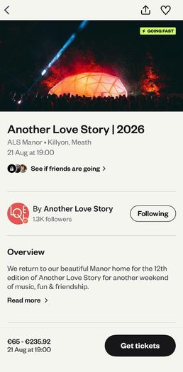 Another Love Story Campervan Ticket