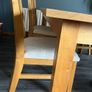 Solid Maple Table & 6 High Backed Maple Chairs Image 2
