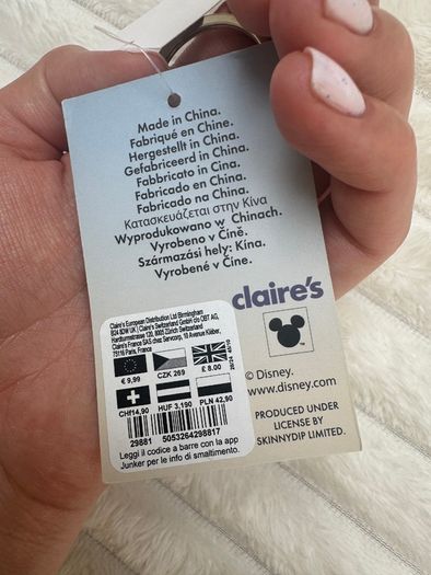 Disney Stitch Claire's Keyring Please see pictures